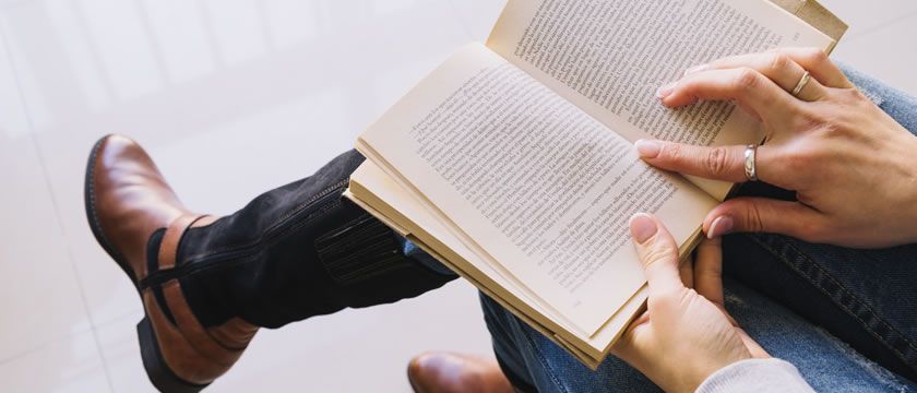 Man reading a book